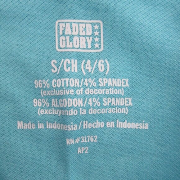 FADED GLORY WOMEN'S 'S SIZE S (4 / 6) POLO SHIRT AQUA SWIMMER BLUE TOP NWT - Picture 5 of 7